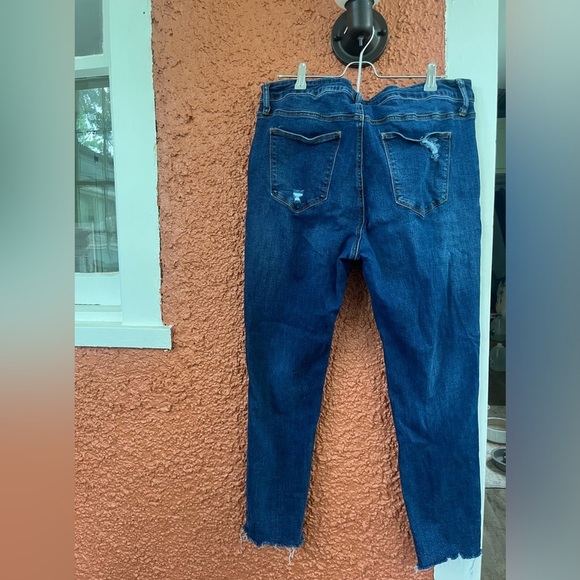 SPECIAL A Women’s Skinny Jeans Size 2XL Frayed Ankle Dark Wash Distressed - Picture 6 of 6